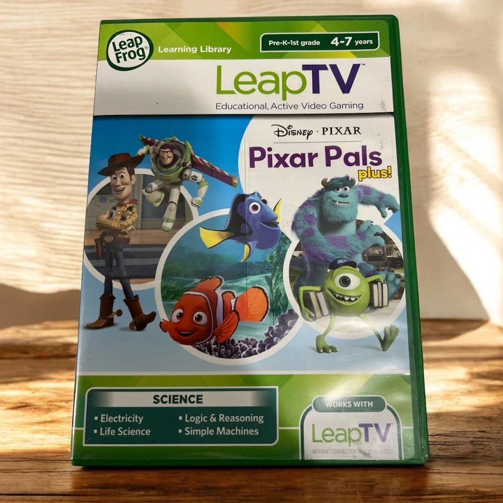 LeapFrog LeapTV Disney Pixar Pals Plus Game 2014 Woody Nemo Sulley Tested